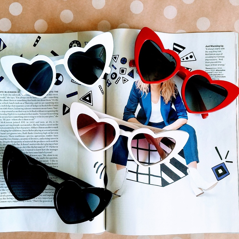 White heart Vintage sunglasses